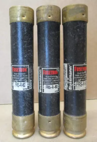 Fusetron FRS-R-60 Amp Fuse Dual-Element Class RK5 Fuse  Lot of 3 Pieces 46669ISU