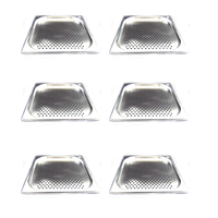 Acmax 6 StüCk Gn 2/3 GastronormbehäLter Gn BehäLter Edelstahl Tiefe 20 Mm Geloch