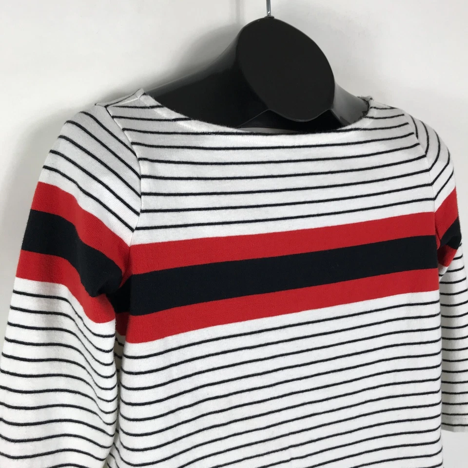 Lands' End 3/4 Sleeve Boatneck Knit Top Women's Small Petite 100% Cotton Casual - Image 4 of 4