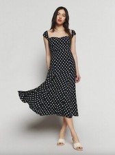REFORMATION Bryson Dress In Bettie Polka Dot Size 2