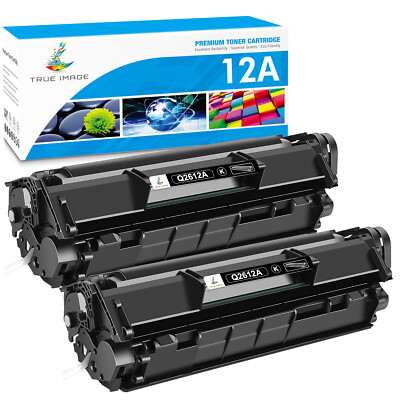 2 Pack Q2612A 12A Balck Toner Compatible For HP LaserJet 1018 1010 3020 Printer