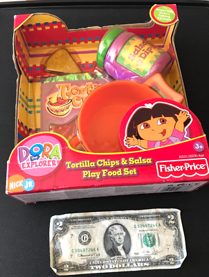 DORA EXPLORER NICK JR FISHER PRICE PLAY FOOD○ 2005 TORTILLA SALSA