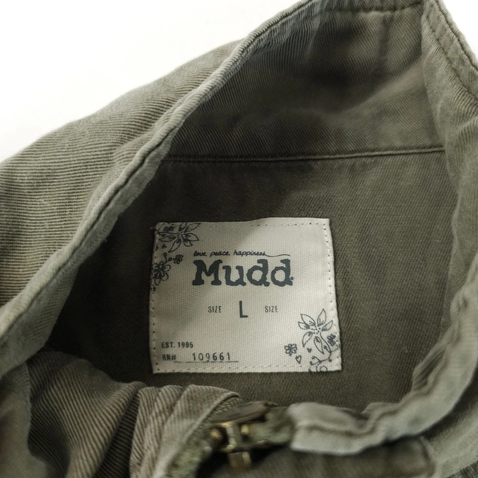 Mudd Túnica Chaleco Camisa Mujer Grande Ejército Carga Y2K 2000 Grunge Patinador De Colección Foto 4 de 4