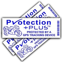 Motorbike Security Stickers GPS Tracker Device Motorcycle Bike Warning Tracking
