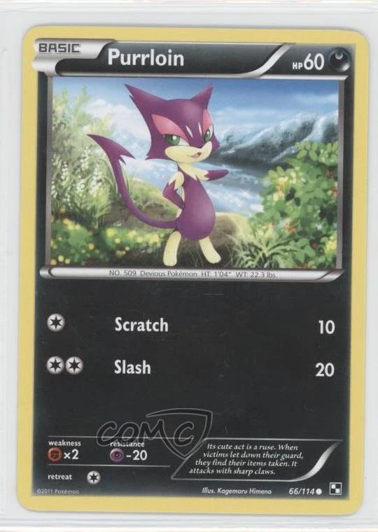 2011 Pokemon Black & White Purrloin #66 fm0