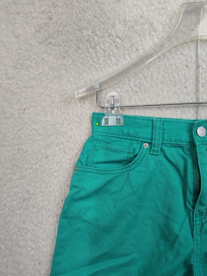 Old Navy Girl Short 16 Green 100%Cotton Built-In Tough High-Rise Cut-Off Denim - Image 2 of 4