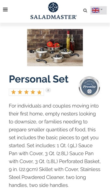 Saladmaster Cookware - Personal Set, Electric Skillet