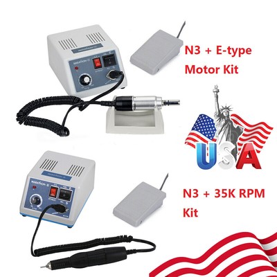 Dental Lab Marathon Electric Micromotor Polisher fit w/ 35K rpm Handpiece Burs