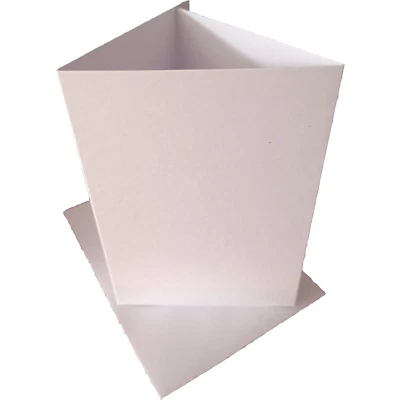 Tri Fold Blank Cards Plain Without Aperture A6 6x4" White 10 Pack Cricut Die Cut