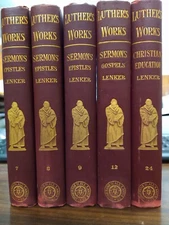 Luther's Works c1908 library various titles see dropdown maroon noDJ HB G 230503