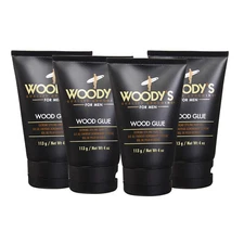 Woodys Grooming Wood Glue Extreme Styling 4 Oz - Set of 4