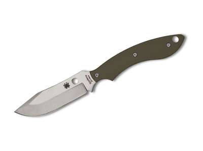 Spyderco Stok Bowie Outdoormesser Fixed 8C13MoV G10 Messerscheide Grün FB49GPOD