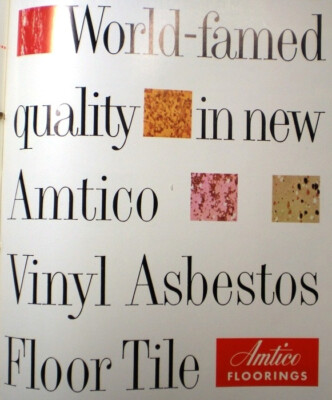 AMTICO Catalog American Biltrite Rubber Co VINYL ASBESTOS Asphalt Floor Tile '62