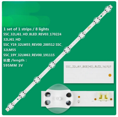 LED strip for LG 32LM620BPUA 32LT340C 32LT662MBUC 32LT570HBUA SSC_32LJ61_HD_8LED