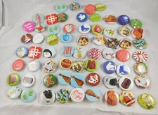 2012 JCP JC Penney Christmas Holiday Mini Buttons Pins Lot 66pcs 