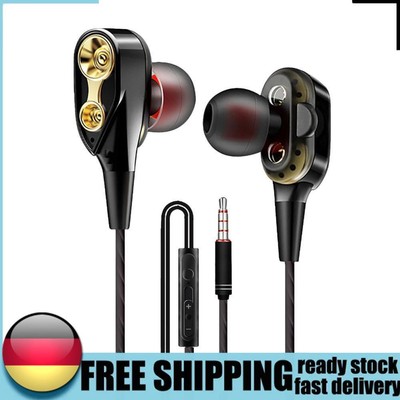 Wired Earbuds with Mic - with Deep Bass In-Ear Headset for Sports Running