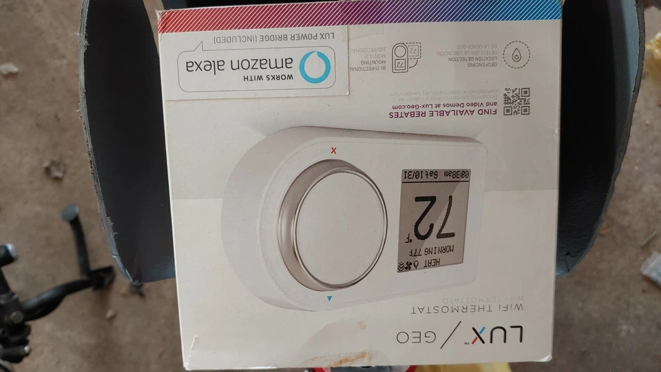 Lux / Geo Wifi Thermostat -White Color Compatible with Alexa & Google Assistant - Image 2 of 4