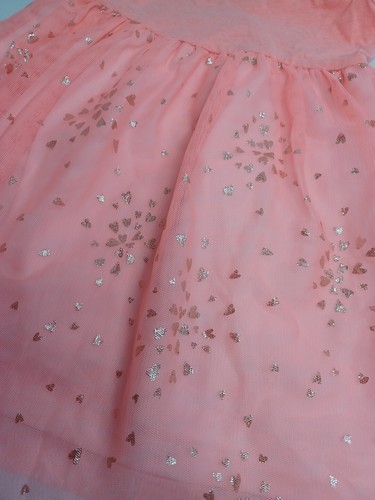 3T Jumping Beans girls- 1 dress | Salmon, Gold Hearts, Sleeveless - Picture 2 of 5
