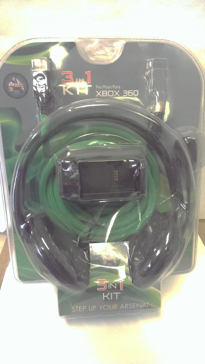 Xbox 360 Headset 3 in 1 Kit inc HDMI Charger Arsenal eBay