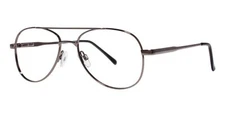 MODERN OPTICAL HUNTER MEN'S METAL EYEGLASSES 53-16-140 GUNMETAL WITH SOFT CASE