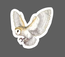 Barn Owl Sticker Swooping Waterproof