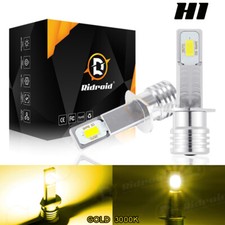 H1 100w 3000k Golden Yellow Led Headlight Kit High Low Beam Bulbs Kits Fog Light
