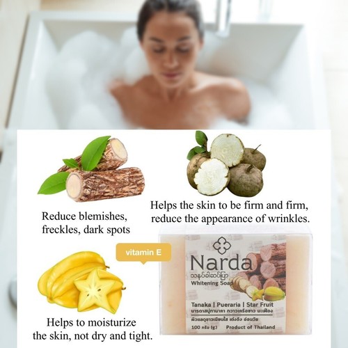 Tanaka Pueraria Star Fruit Whitening Reduce blemishes freckles dark spots 1 Soap - Picture 2 of 6