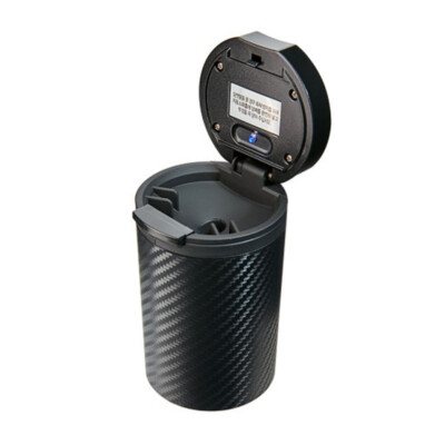 Bullsone Solar Charging LED Car Ashtray with Lid Cup Holder Smoke Remover Handy