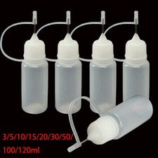 1-50pcs Plastic Squeeze Needle Tip Dropper Glue Bottle Liquid Container Pinhole