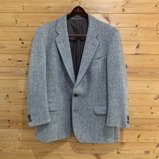 Vintage St Michael Harris Tweed Blazer Mens Size 46 R Brown UK Made