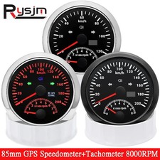 HD Universal 2 in 1 85mm Digital Car GPS Speedometer 0-8000RPM Sensor Boat Car
