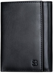 SERMAN BRANDS Portefeuille triple pour les hommes - RFID Blocage du cuir véritable, 11 Carte...