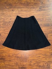Lauren Ralph Lauren Black Wool Blend A-Line Skirt Size 4