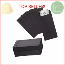 Okuna Outpost Money Envelopes for Cash - 100 GSM Paper & Compact Design - Black 