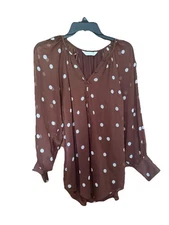 Lauren Conrad Shirred Neck High Cuff Tunic XS