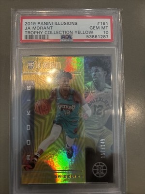 2019 Illusions Ja Morant #161 Trophy Collection Yellow /149 PSA 10 Rookie