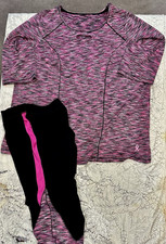 Catherines Plus 0X Pink/Black Striped 2pc Act...