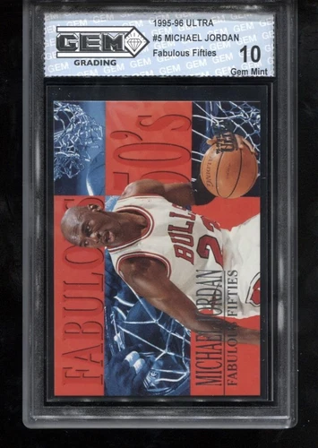 Michael Jordan 1995-96 Ultra #5 Fabulous Fifties 50's Chicago Bulls GEM MINT 10