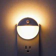 2 Pack Plug in Night Light with Motion Sensor and Dusk to Dawn Sensor, Steple...