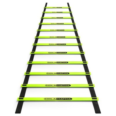 HolaHatha 20 Ft 12 Rung Sports Agility Fitness Training Ladder Yellow (Open Box)
