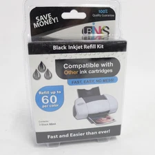 Urinks Black Inkjet Refill Kit, Compatible with Other ink Cartridges