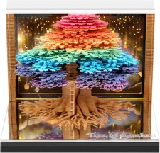 3D Calendar 2026, Creative Desk Time Piece Calendar with LED Light, 3D Art Calen