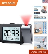 Projection Alarm Clock for Bedroom: Digital LCD Clock with Temperature Date S...