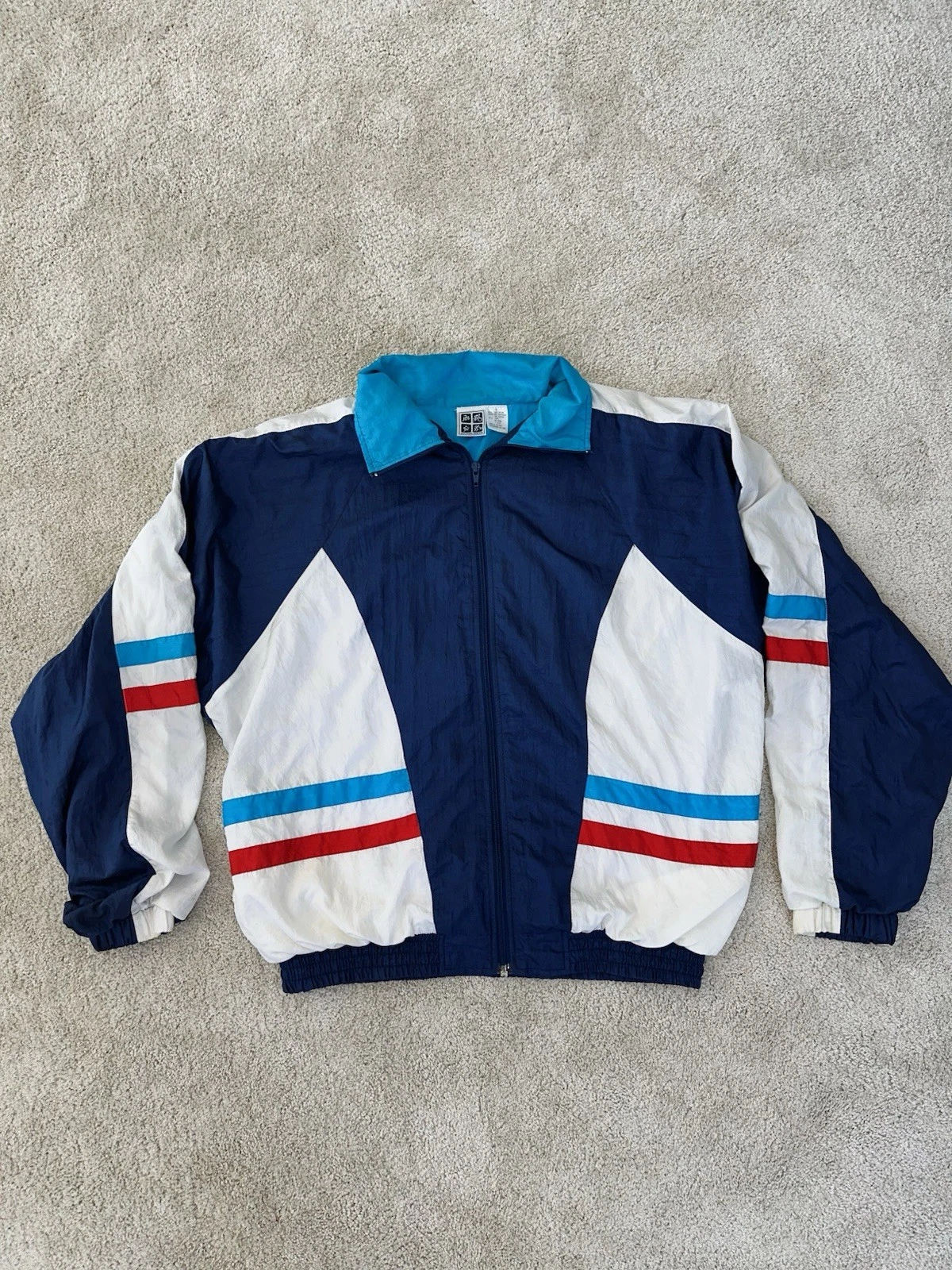Vintage Active Wear Colorblock Windbreaker Jacket Size L (Fits M)