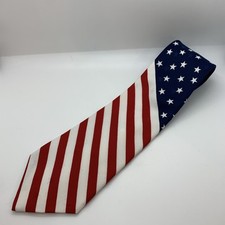 American Flag Tie With Stars In Background. America USA 4th Of July