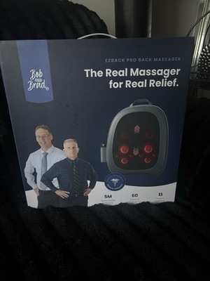 Bob and Brad EZBack Pro Back Massager Kneading Shiatsu Heat Strap Auto Shut-Off