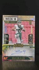 2024 Panini Contenders Week 18 Ticket 2/18 Braelon Allen Auto Red Zone