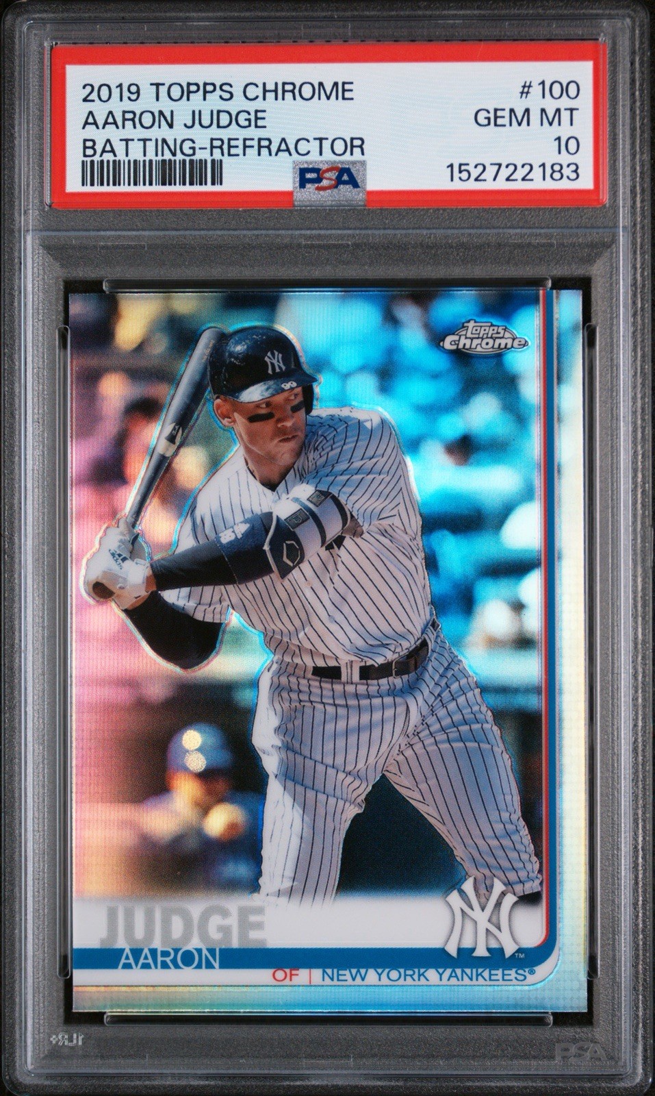 2019 Topps Chrome - Aaron Judge #100 Refractor PSA 10