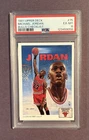 1991 Upper Deck Basketball #75 Michael Jordan Bulls Checklist Card PSA 6 EX-MT