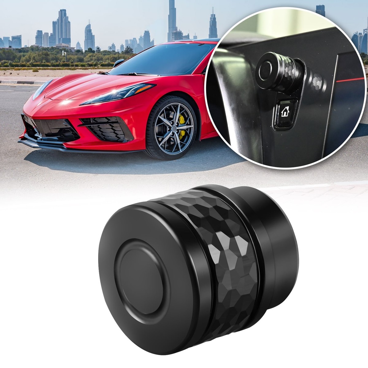 Black High-end Aluminum Volume Control Knob For Corvette C8